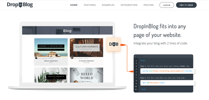 DropInBlog integration