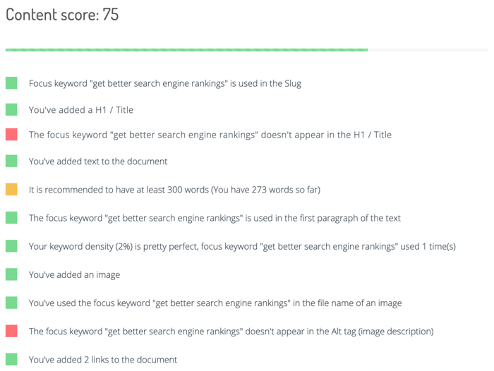 DropInBlog's SEO Analyzer tool