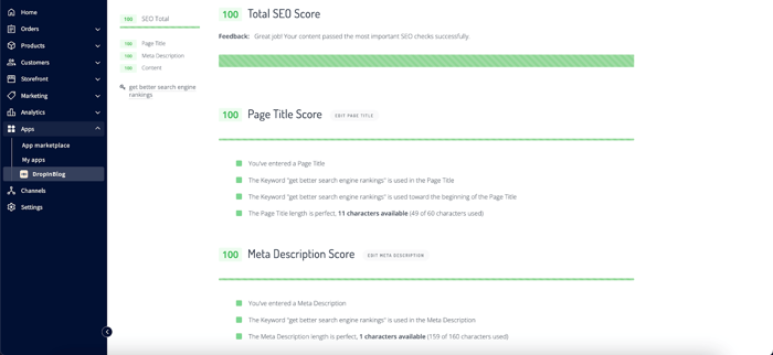 DropInBlog's SEO Analyzer