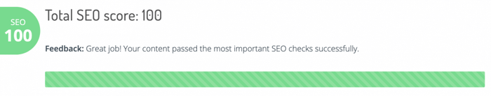SEO Score in DropInBlog's SEO Analyzer