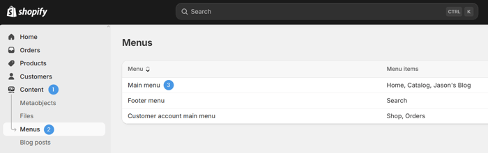 Shopify blog install step