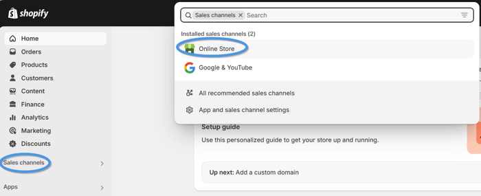 Shopify blog install step