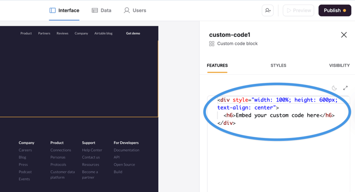 Softr blog install step