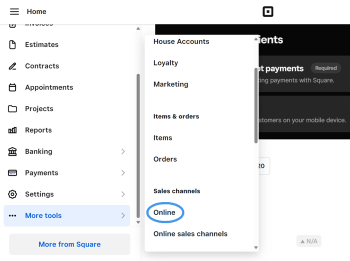 Square blog install step