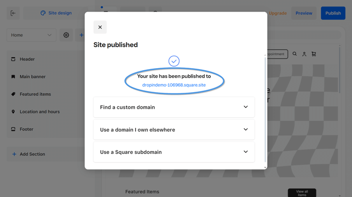 Square blog install step