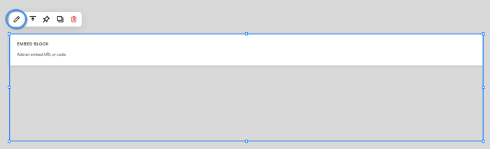 Squarespace blog install step