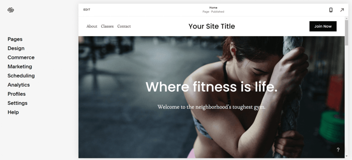 Squarespace editor
