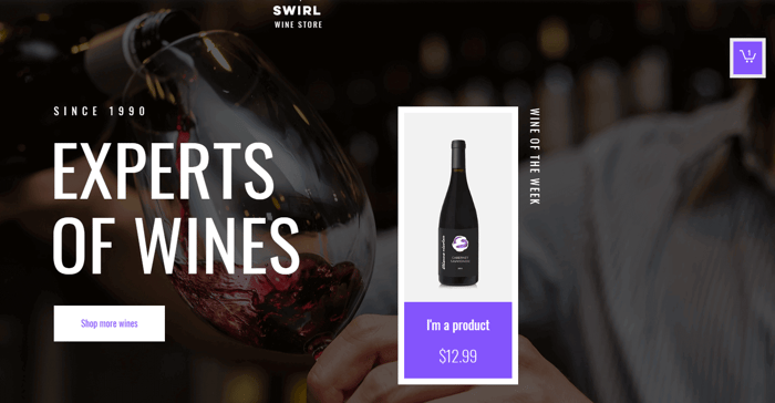 Wix template Swirl