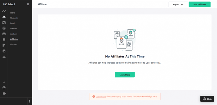 Teachable affiliates