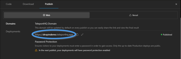 TeleportHQ blog install step