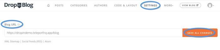 TeleportHQ blog install step