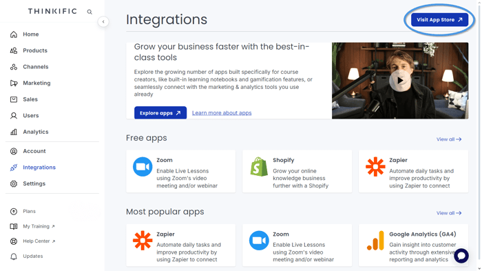 Thinkific App Store