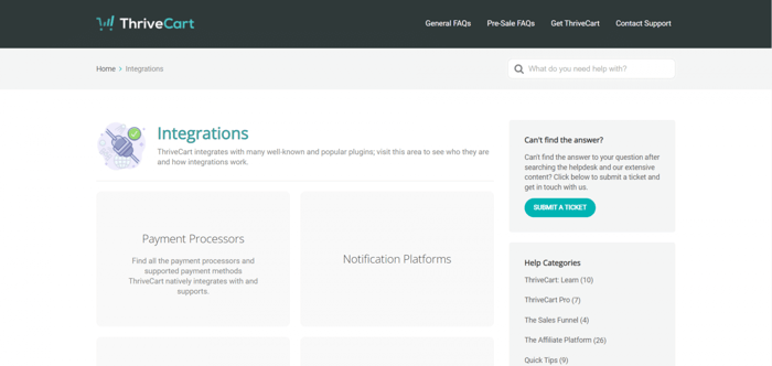 ThriveCart integrations