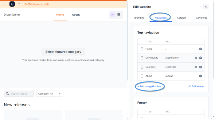 Uscreen blog install step