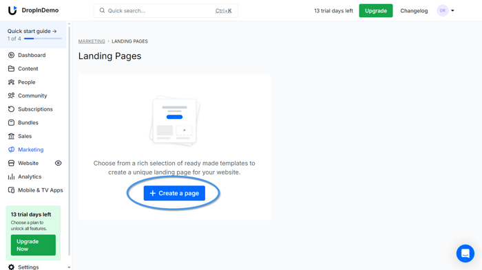 Uscreen blog install step