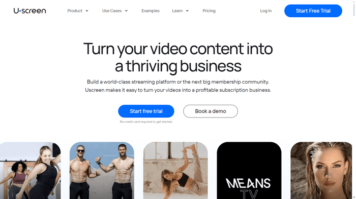 Uscreen homepage