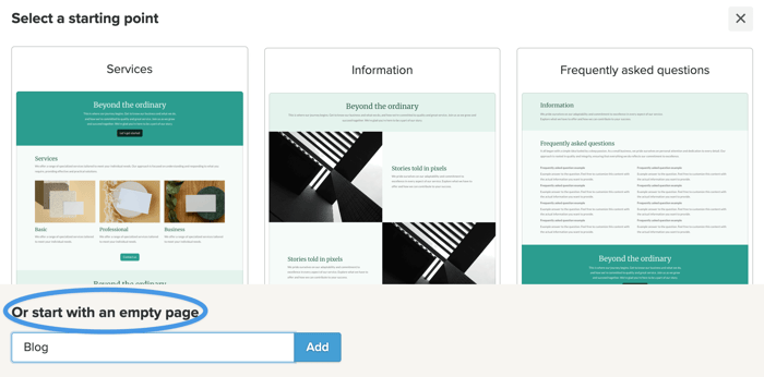 Webador blog install step