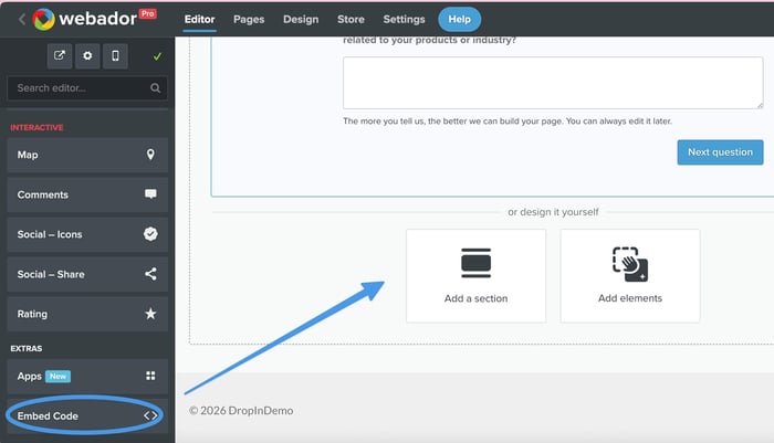 Webador blog install step