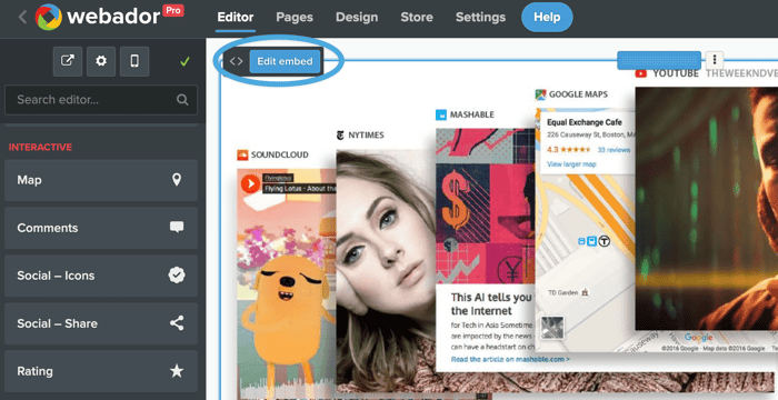 Webador blog install step