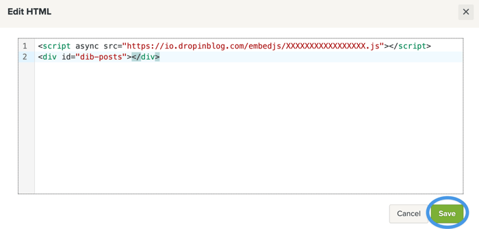 Webador blog install step