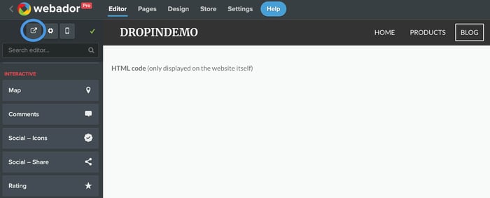 Webador blog install step