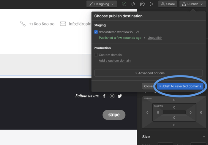 Webflow blog install step