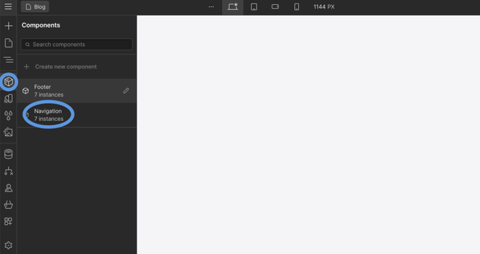 Webflow blog install step