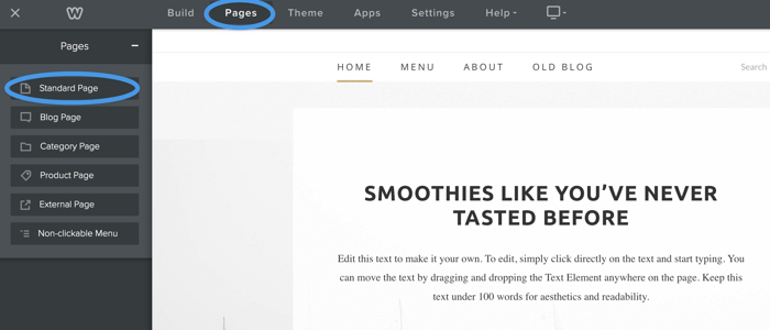 Weebly blog install step
