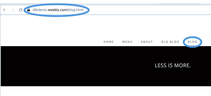 Weebly blog install step