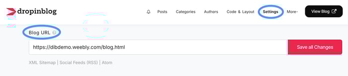 Weebly blog install step