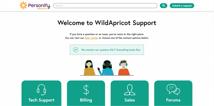 Wild Apricot customer support
