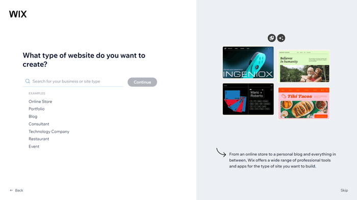 Wix ADI website builder