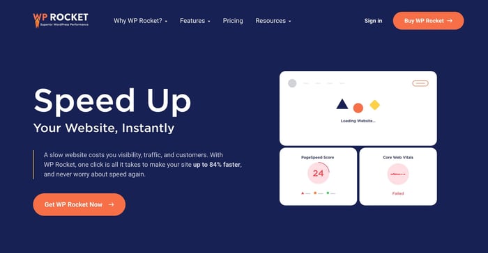 Best WordPress blog plugins: WP Rocket