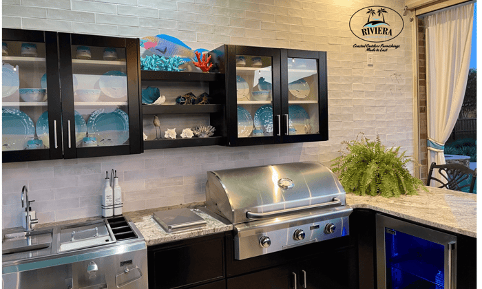 Outdoor Kitchen Costs Utilizing Different Materials, Cast Aluminum, Riviera Outdoor Decor, Corpus Christi, Texas
