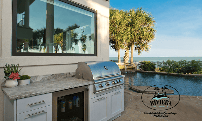 Outdoor Kitchen Costs Utilizing Different Materials, Marine Grade Outdoor Kitchen Cabinets, Riviera Outdoor Decor, Corpus Christi, Texas