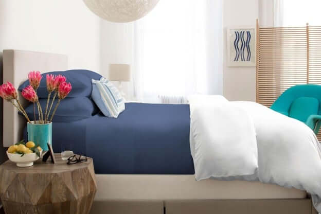 Beautiful Blue SHEEX Cooling Sheet Set