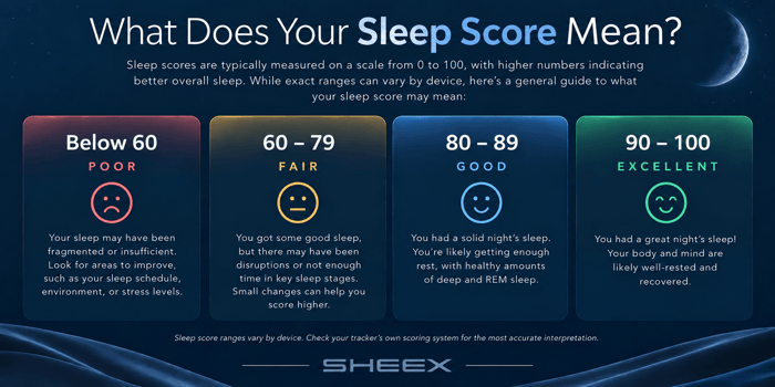 Chart Showing What a Sleep Score Means