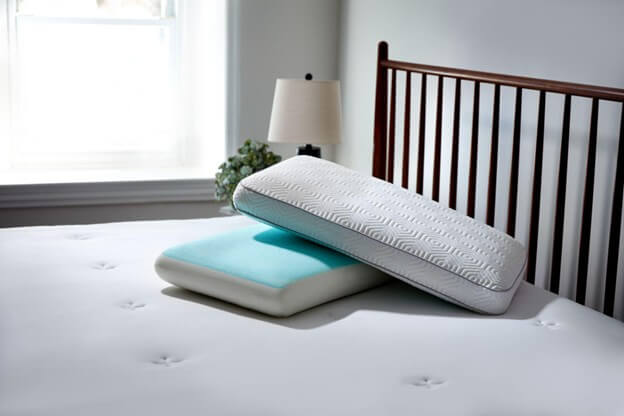 Cooling Pillows on a Bed