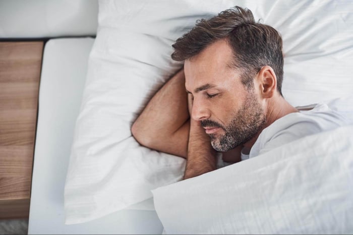 Husband Sleeping Great in His SHEEX temperature regulating sheets
