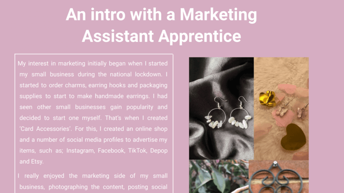 A personal view of the Marketing Assistant Apprenticeship