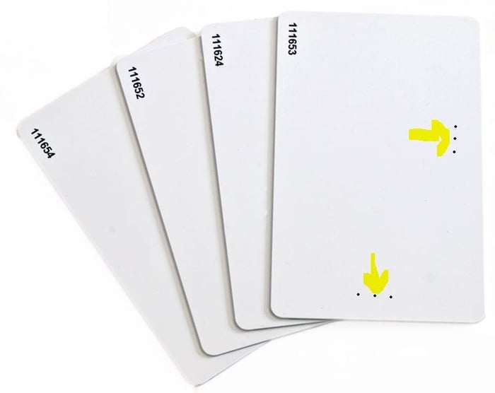 Access Card Slot Punch Crop Marks