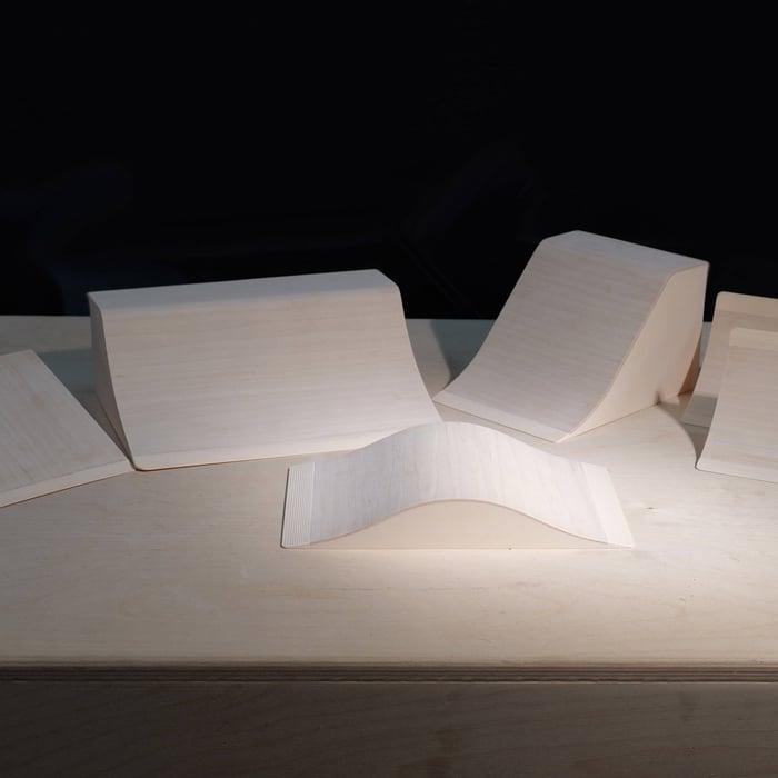 dynamic fingerboard ramps mixed material design