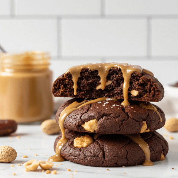 Chocolate Peanut Butter Fudge Protein Cookies (No Added Sugar)
