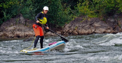 Badfish SUP Comparison Selfie vs Rivershred
