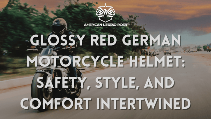 GLOSSY RED GERMAN MOTORCYCLE HELMET: Safety, Style, and Comfort Intertwined