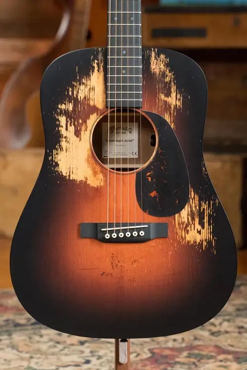Martin D Jr E Streetlegend Burst Spruce/Sapele Aged-Look Dreadnought Guitar w/Martin Electronics