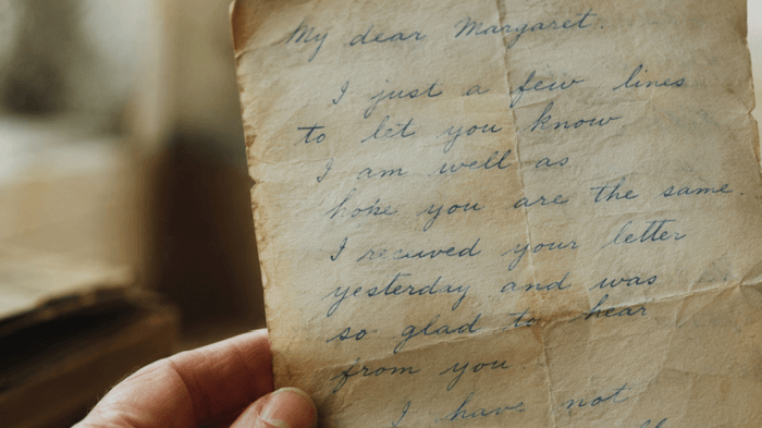 authentic handwritten letter preservation close-up