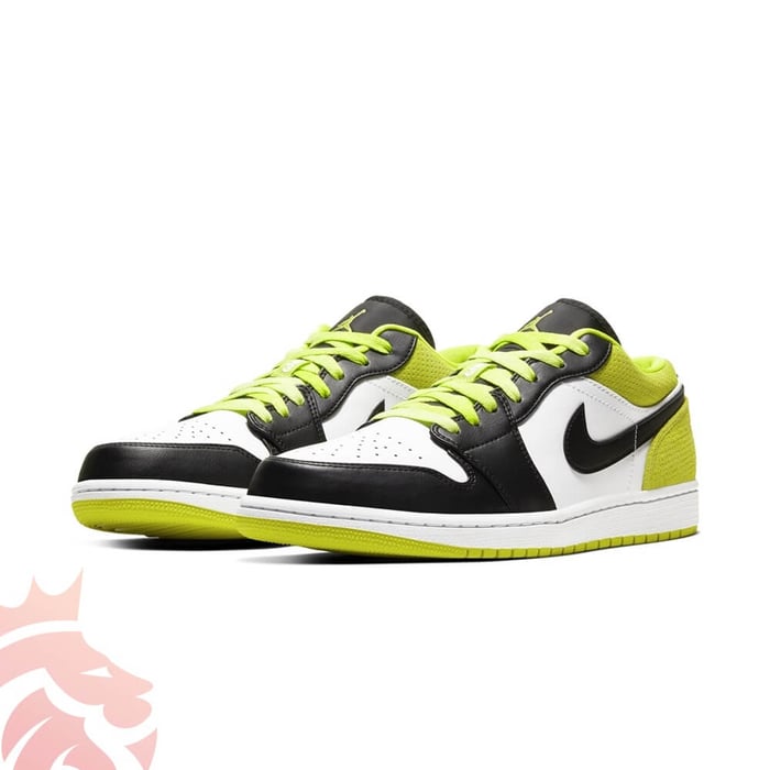 AIR JORDAN 1 LOW BLACK/BLACK-CYBER-WHITE