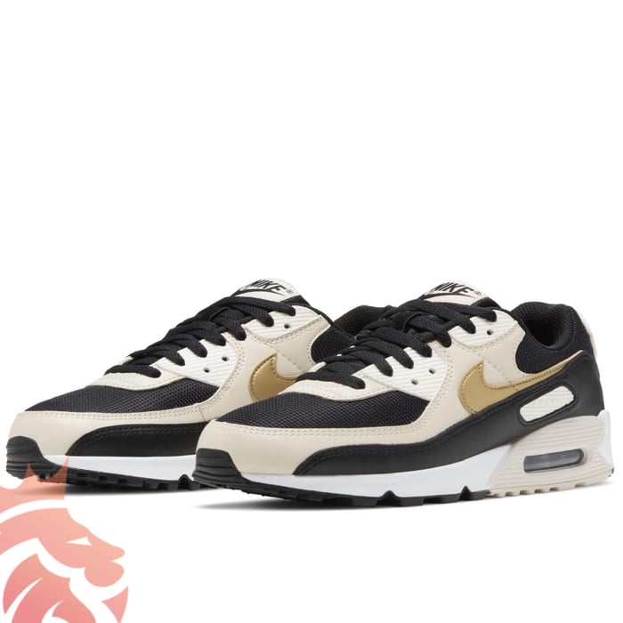 First Look: Nike Air Max 90 Leather Black Metallic Gold Colorway