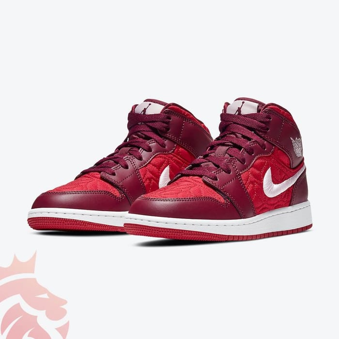 First Look: Air Jordan 1 Mid “Red Quilt”